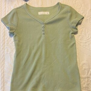 Abercrombie Kids Mint Waffle Knit Shirt
